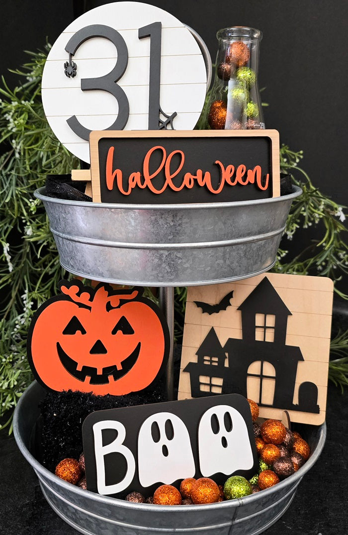 Halloween Tiered Tray Decor