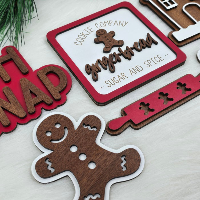 Gingerbread Tiered Tray Decor