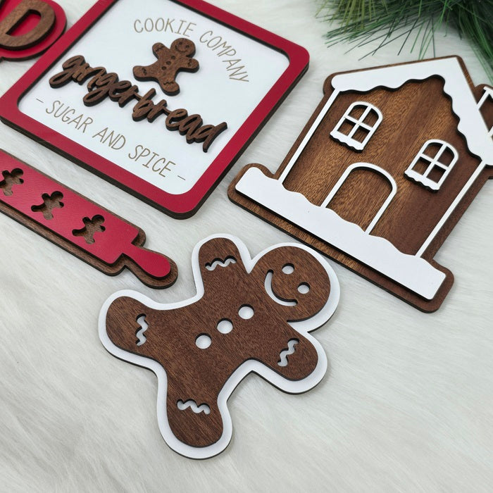 Gingerbread Tiered Tray Decor