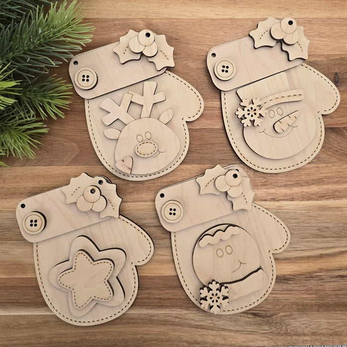 Winter Mittens Ornament Set