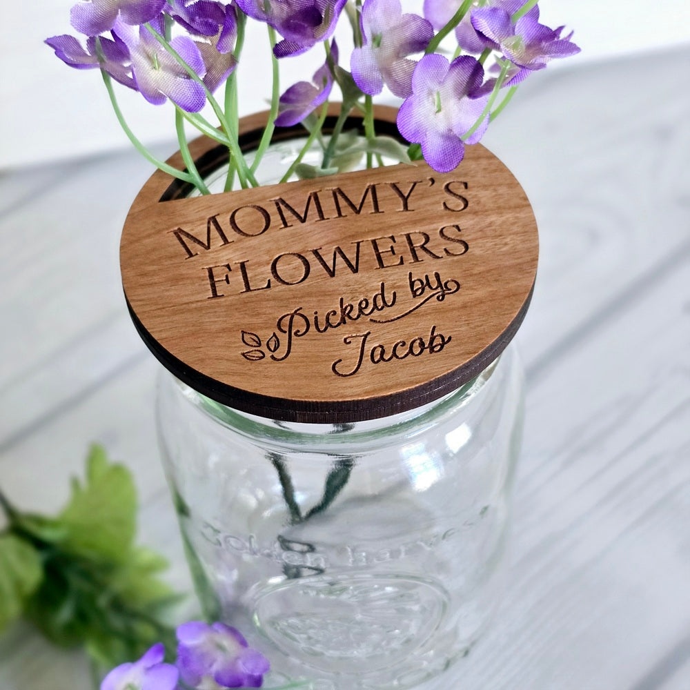 Picked By - Personalized Flower Jar Topper