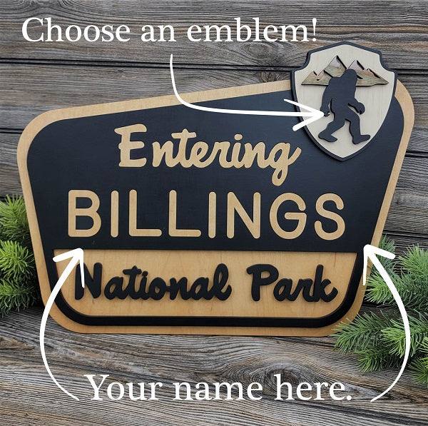 Customizable National Park Sign