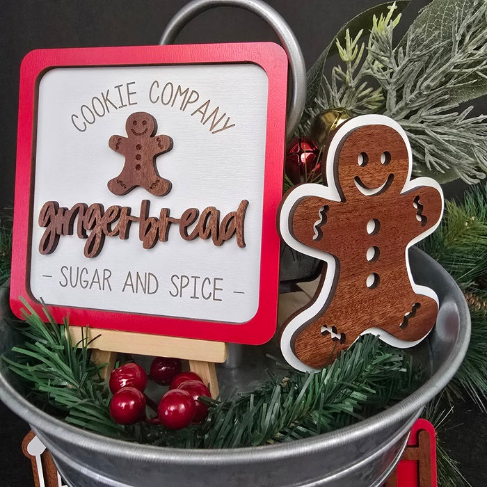 Gingerbread Tiered Tray Decor