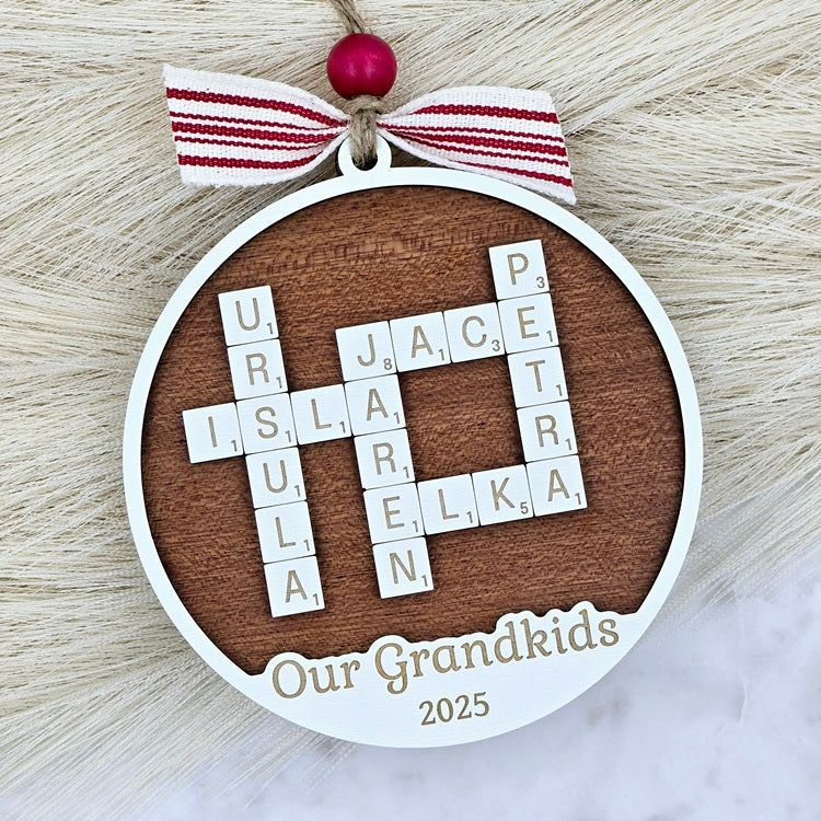 Crossword Keepsake Ornament