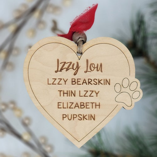 Pet Nickname Ornament