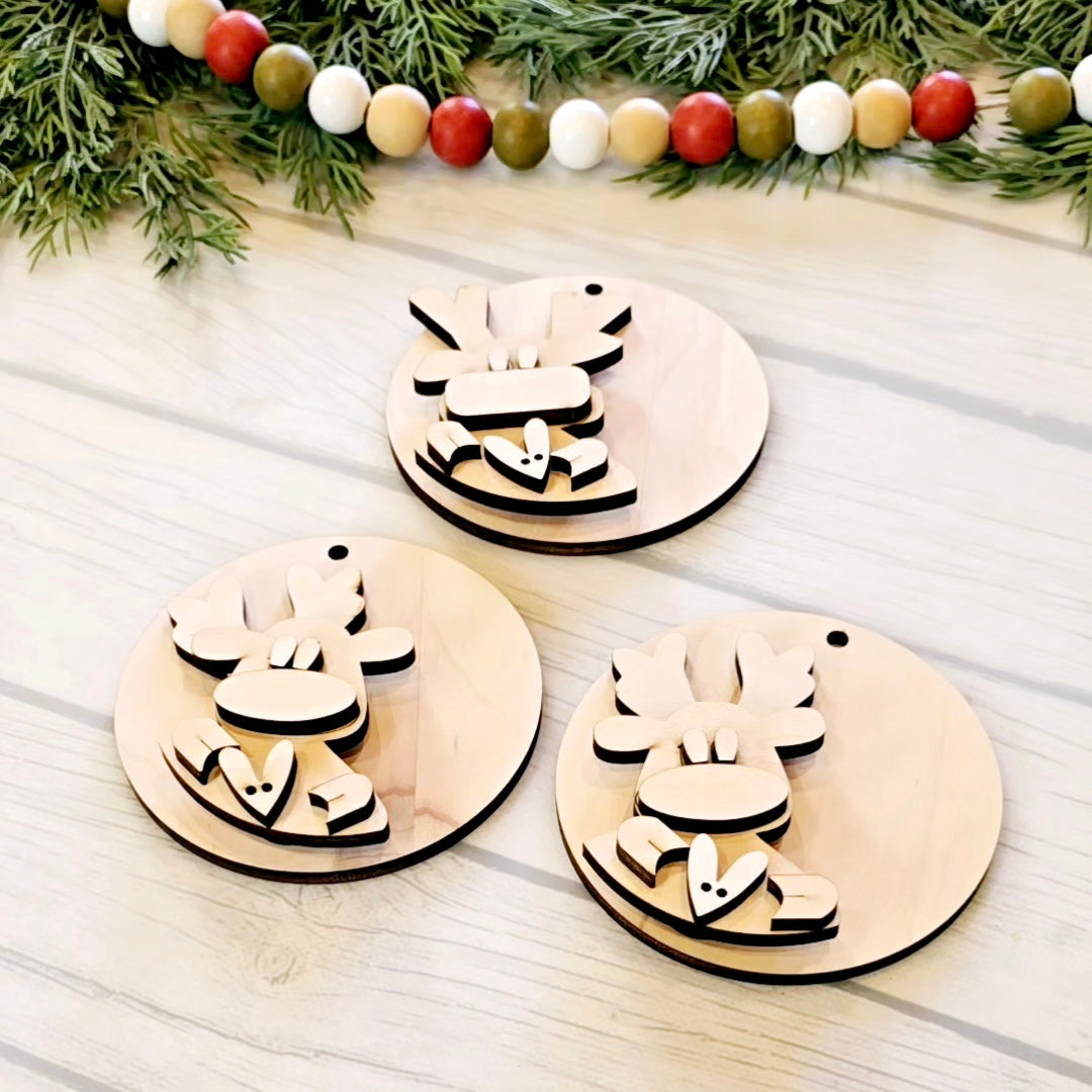 Reindeer Trio – DIY Ornament Kit