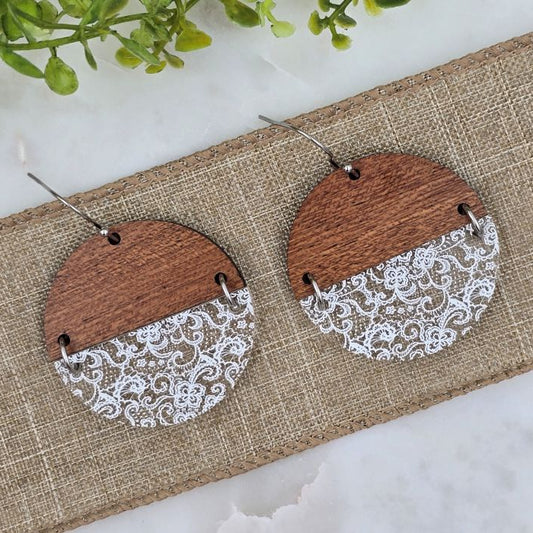 White Lace Split Round