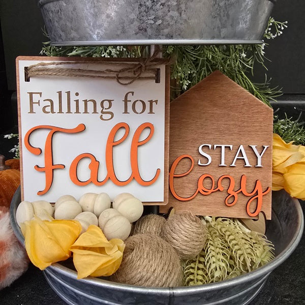 Fall Tiered Tray Decor