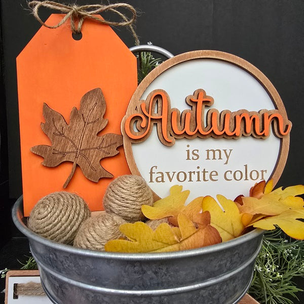 Fall Tiered Tray Decor