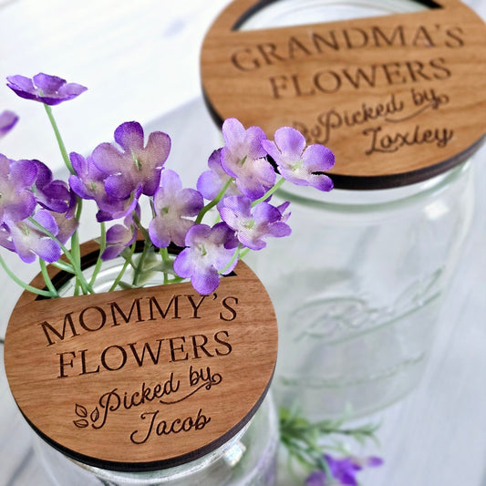 Picked By - Personalized Flower Jar Topper