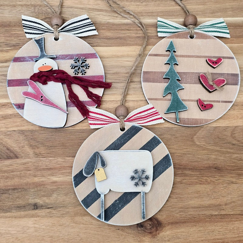 Rustic Farm DIY Ornament Set
