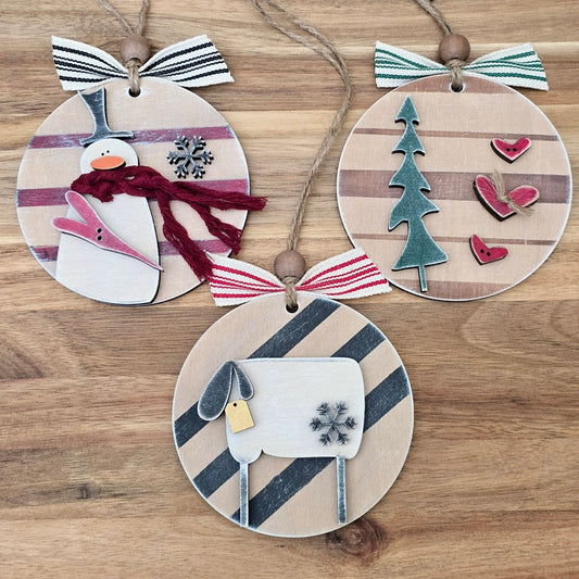 Rustic Farm DIY Ornament Set