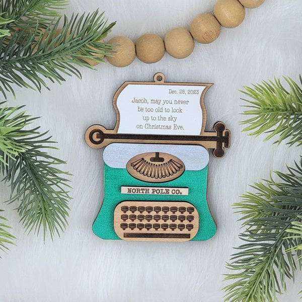 Retro Typewriter Ornament