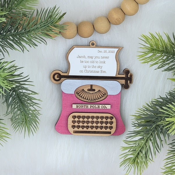 Retro Typewriter Ornament