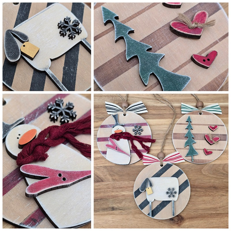 Rustic Farm DIY Ornament Set