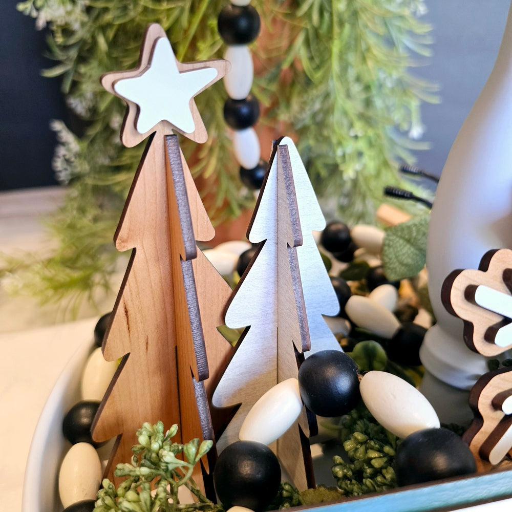 Mistletoe Tiered Tray Decor