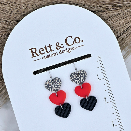 Triple Heart Dangles