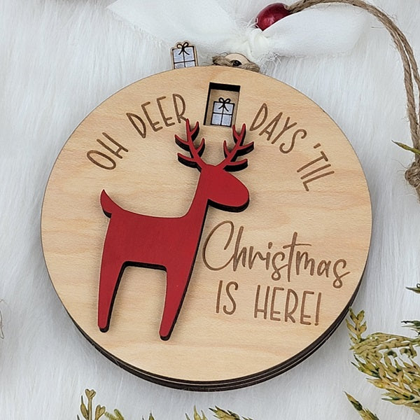 Oh Deer Christmas Countdown Ornament