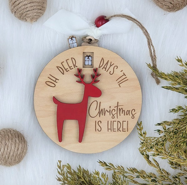 Oh Deer Christmas Countdown Ornament